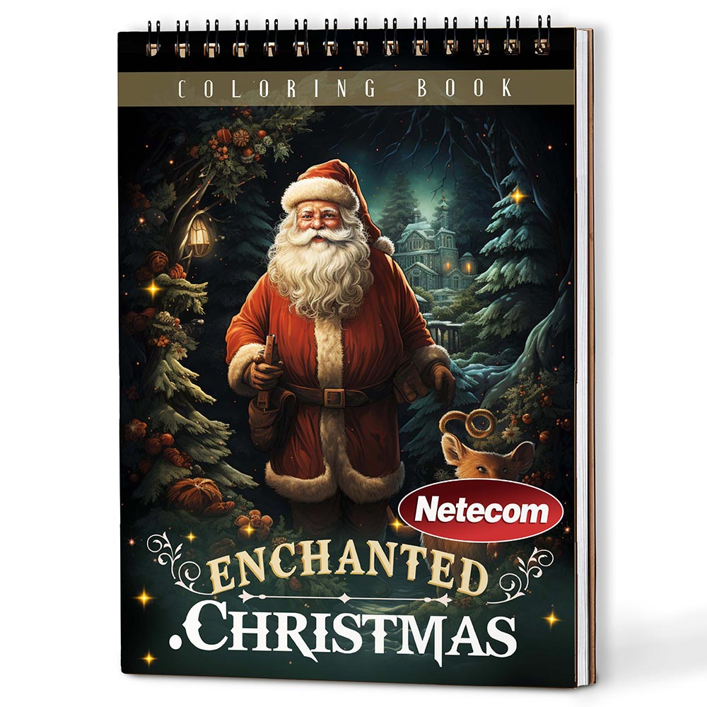 Netecom Christmas Enchanted Coloring Book For Adults