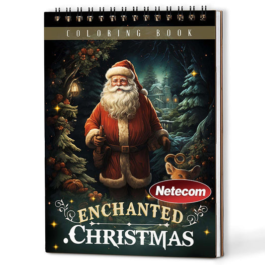 Netecom Christmas Enchanted Coloring Book For Adults