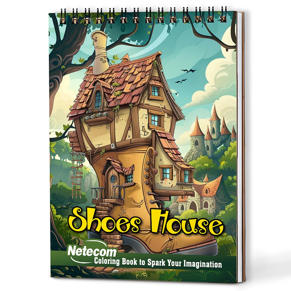 Netecom Shoes House Coloring Book For Adults