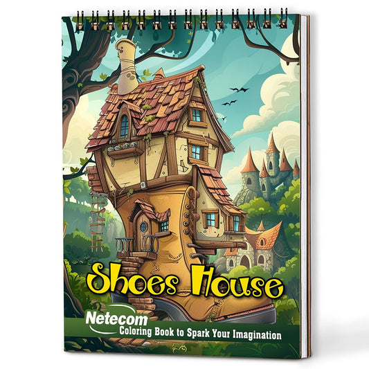 Netecom Shoes House Coloring Book For Adults