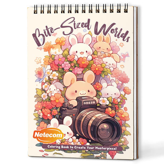 Netecom Bite-Sized Worlds Coloring Book For Adults