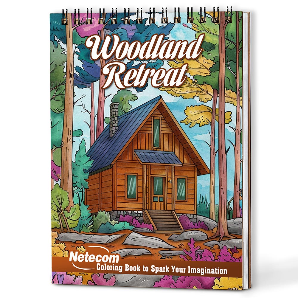 Netecom Woodland Retreat Coloring Book For Adults