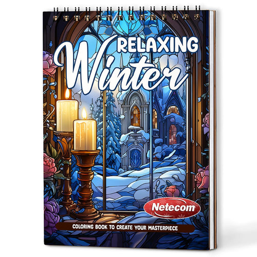 Netecom Relaxing Winter Coloring Book For Adults