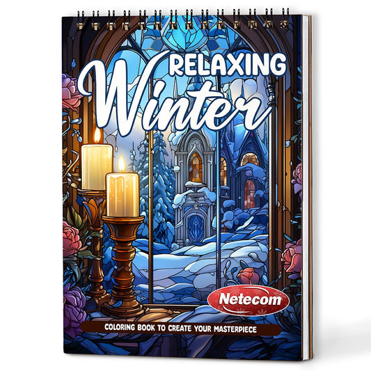 Netecom Relaxing Winter Coloring Book For Adults