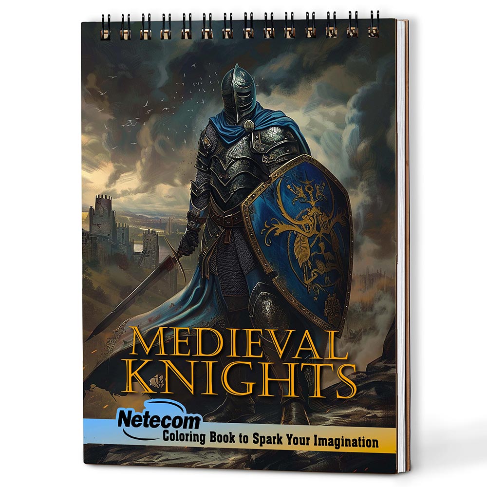 Netecom Medieval Knights Coloring Book For Adults