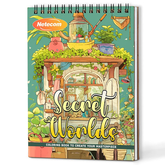Secret Worlds Coloring Book For Adults