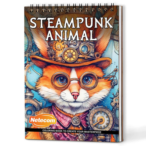 Netecom SteamPunk Animal Coloring Book For Adults