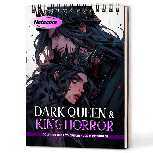 Netecom Dark Queen & King Horror Coloring Book For Adults