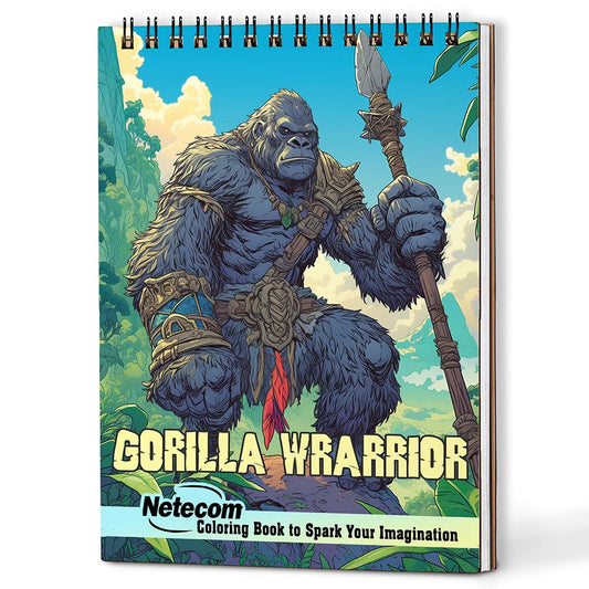 Netecom Gorilla Warrior Coloring Book For Adults