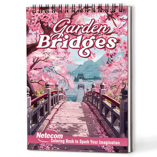 Netecom Garden Bridges Coloring Book For Adults