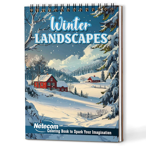 Netecom Winter Landscapes Coloring Book For Adults