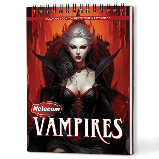 Netecom Vampires Coloring Book For Adults