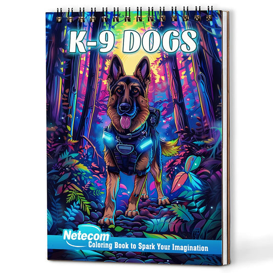Netecom K-9 Dogs Coloring Book For Adults