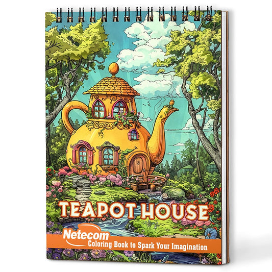 Netecom Teapot House Coloring Book For Adults