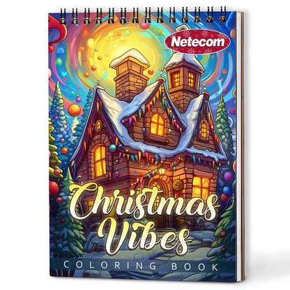 Netecom Christmas Vibes Coloring Book For Adults