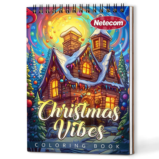 Netecom Christmas Vibes Coloring Book For Adults
