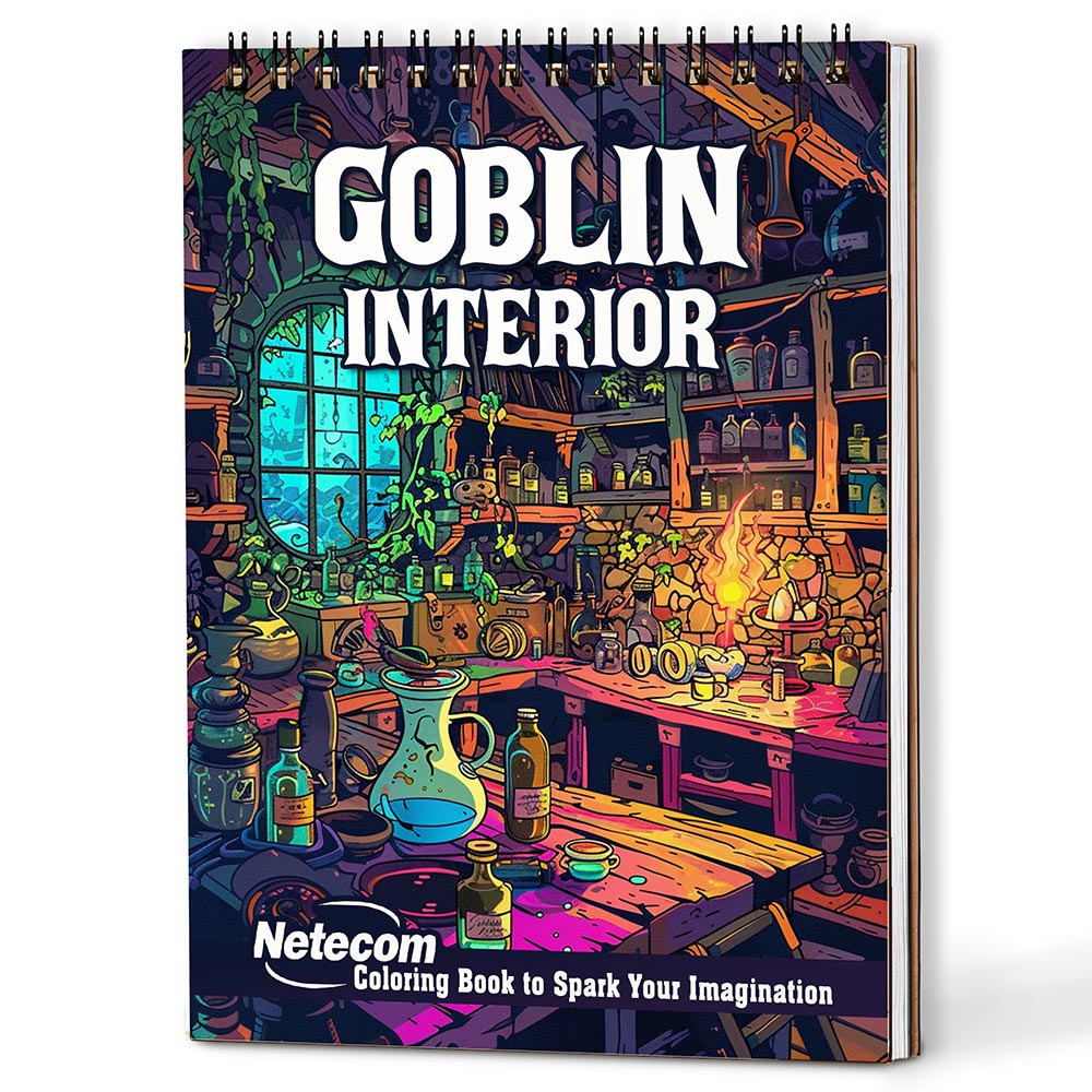 Netecom Goblin Interior Coloring Book For Adults