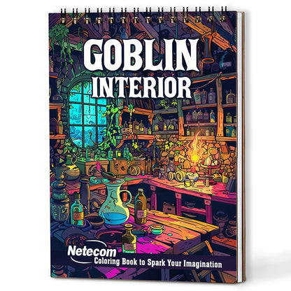 Netecom Goblin Interior Coloring Book For Adults