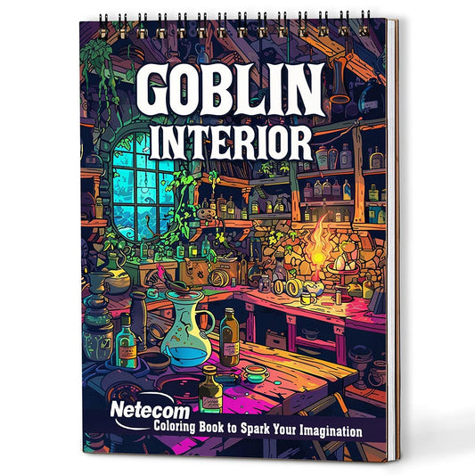 Netecom Goblin Interior Coloring Book For Adults