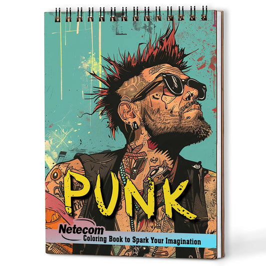 Netecom Punk Coloring Book For Adults