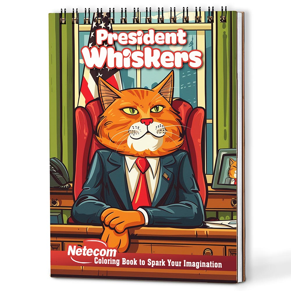Netecom President Whiskers Coloring Book For Adults