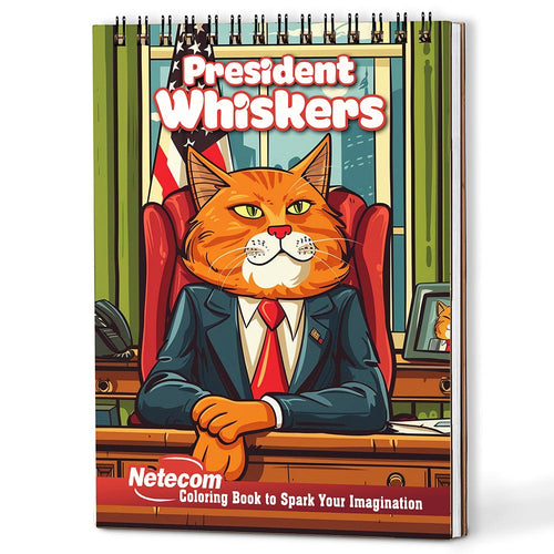 Netecom President Whiskers Coloring Book For Adults