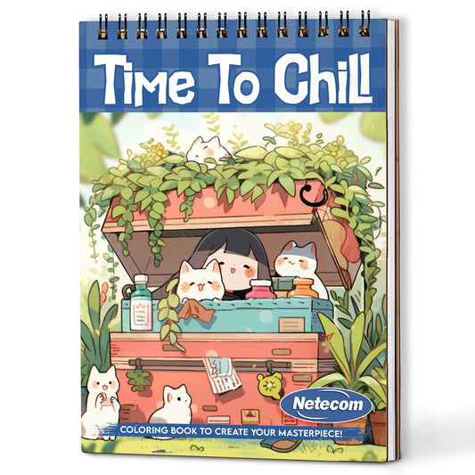 Netecom Time To Chill Coloring Book For Adults