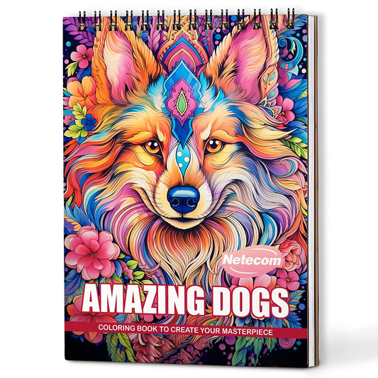 Netecom Amazing Dogs Coloring Book For Adults