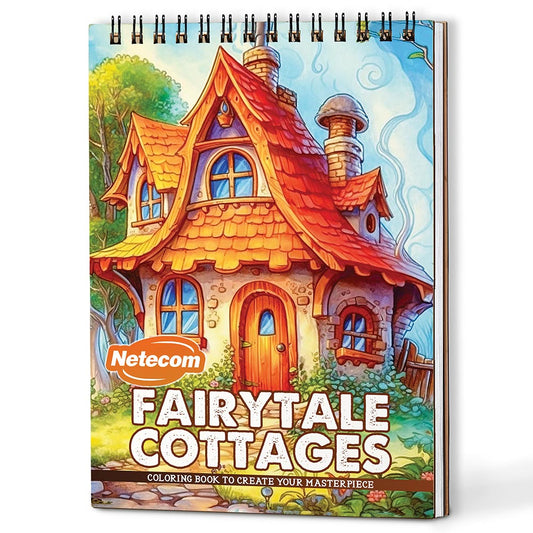 Netecom Fairytale Cottages Coloring Book For Adults