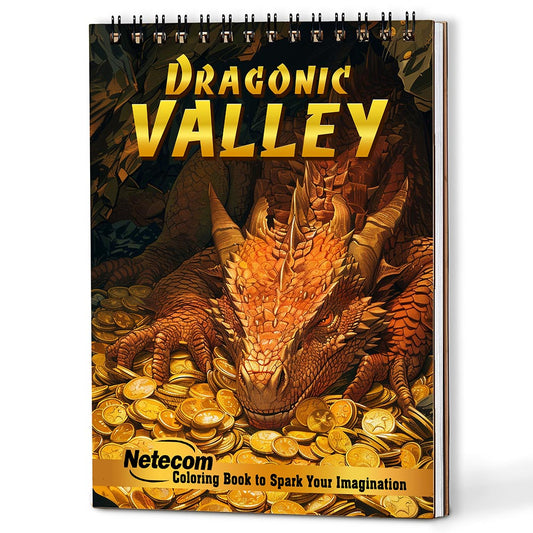 Netecom Dragonic Valley Coloring Book For Adults