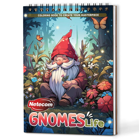 Netecom Gnomes Life Coloring Book For Adults