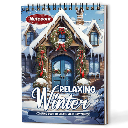 Netecom Relaxing Winter Coloring Book For Adults
