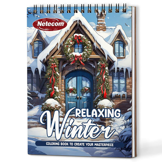 Netecom Relaxing Winter Coloring Book For Adults