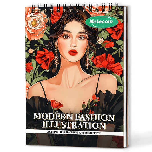 Modern Fashion Illustration Coloring Book For Adults
