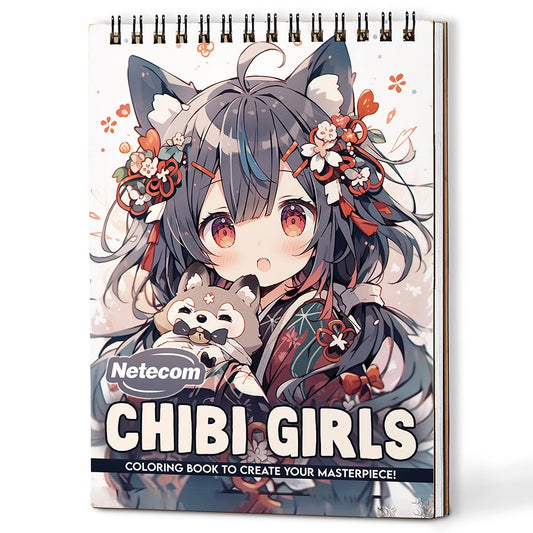 Netecom Chibi Girls Coloring Book For Adults