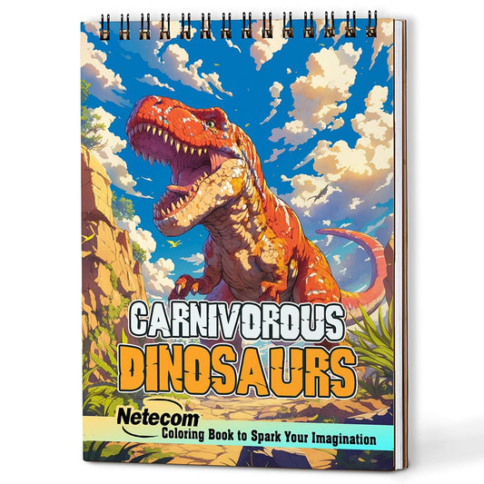 Netecom Carnivorous Dinosaurs Coloring Book For Adults