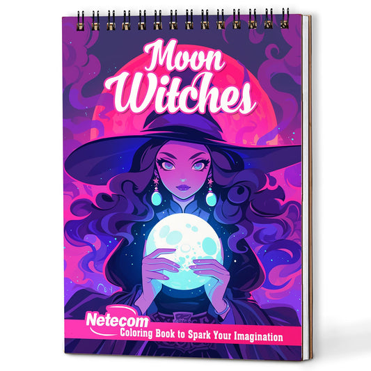 Netecom Moon Witches Coloring Book For Adults