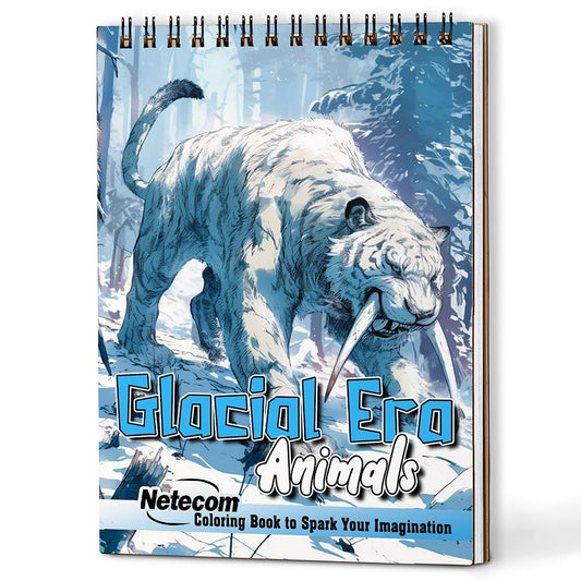Netecom Glacial Era Animals Coloring Book For Adults