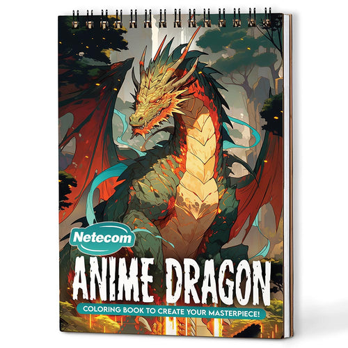 Netecom Anime Dragons Coloring Book For Adults