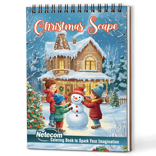 Netecom Christmas Scape Coloring Book For Adults