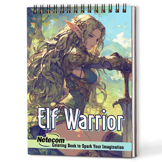 Netecom Elf Warrior Coloring Book For Adults