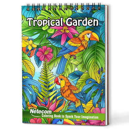 Netecom Tropical Garden Coloring Book For Adults