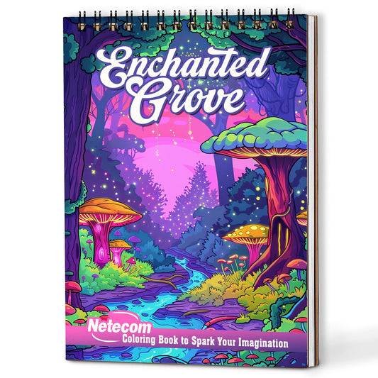 Netecom Enchanted Grove Coloring Book For Adults