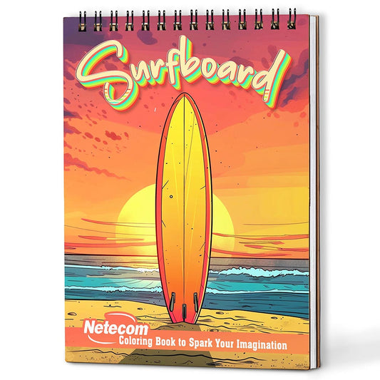 Netecom Surfboard Coloring Book For Adults