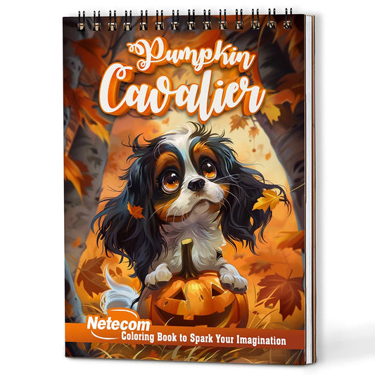 Netecom Pumpkin Cavalier Coloring Book For Adults