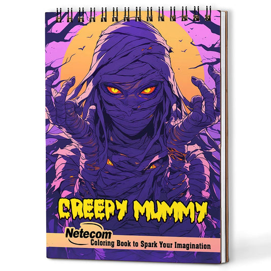 Netecom Creepy Mummy Coloring Book For Adults