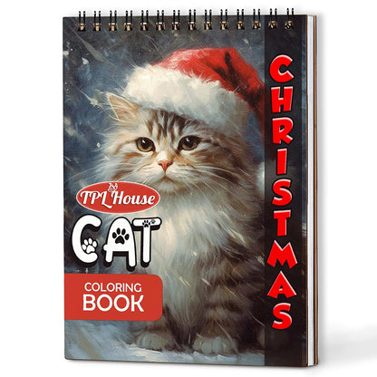 Christmas Cat Coloring Book For Adults