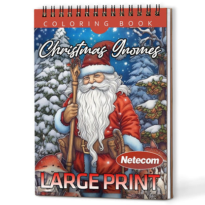 Netecom Christmas Gnomes Coloring Book For Adults
