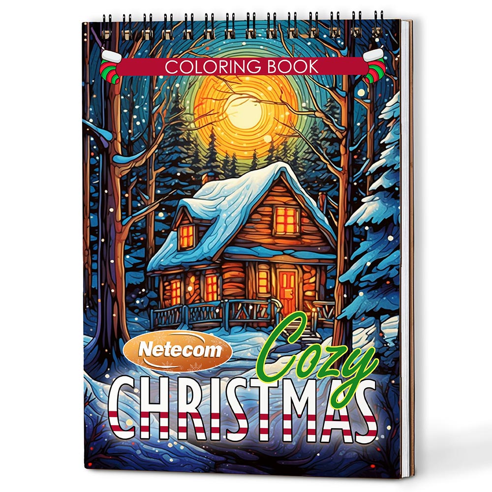 Netecom Cozy Christmas Coloring Book For Adults