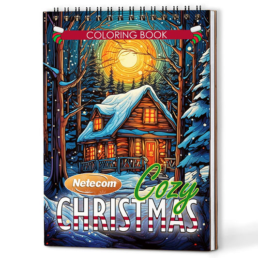 Netecom Cozy Christmas Coloring Book For Adults